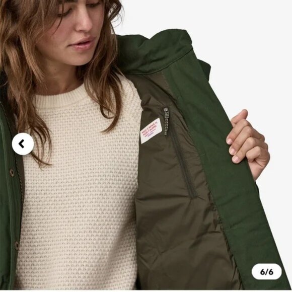 Patagonia Cotton Down Parka Torrey Pine Green Size Large NWT - Picture 2 of 13